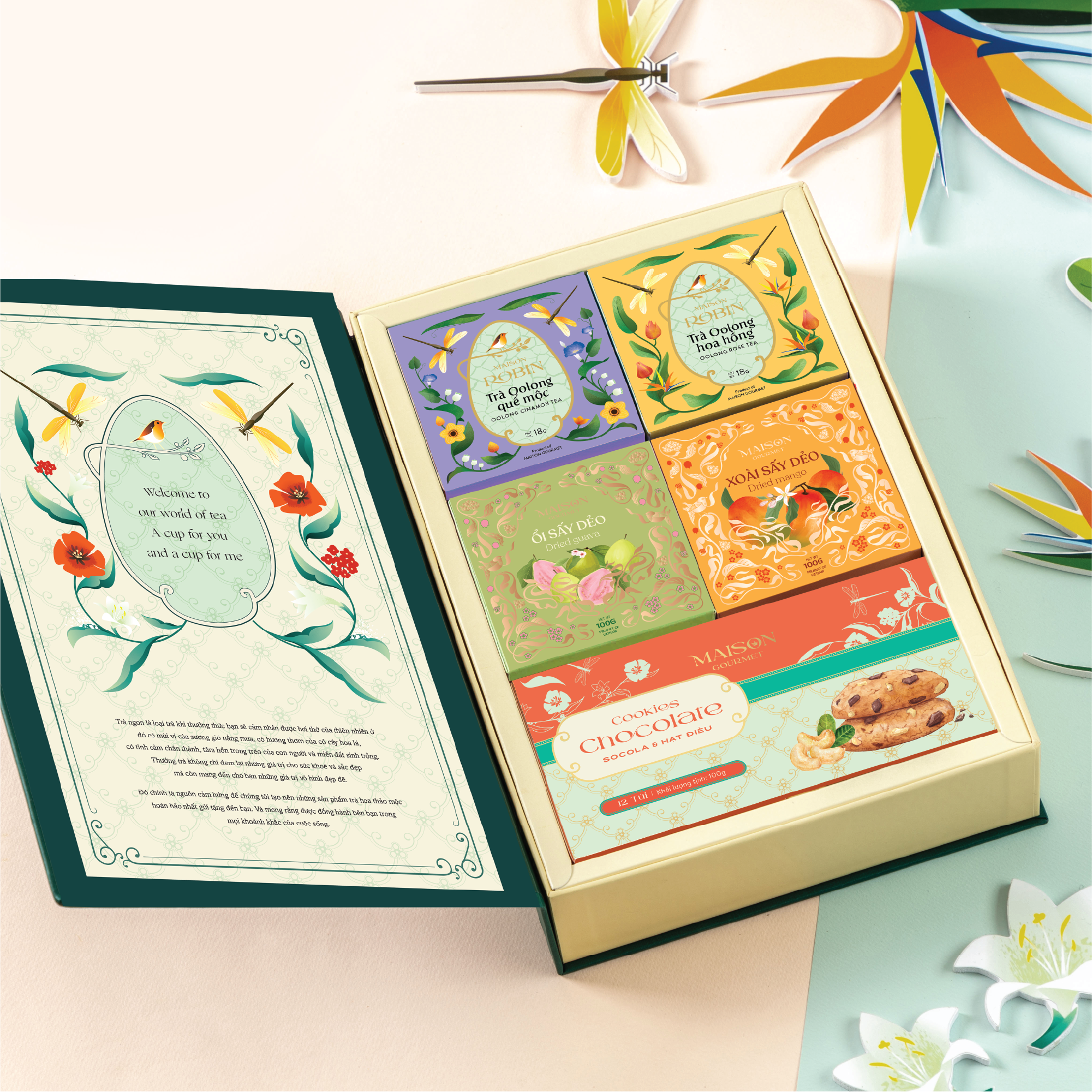 HỘP QUÀ TẾT ROBIN XANH 1